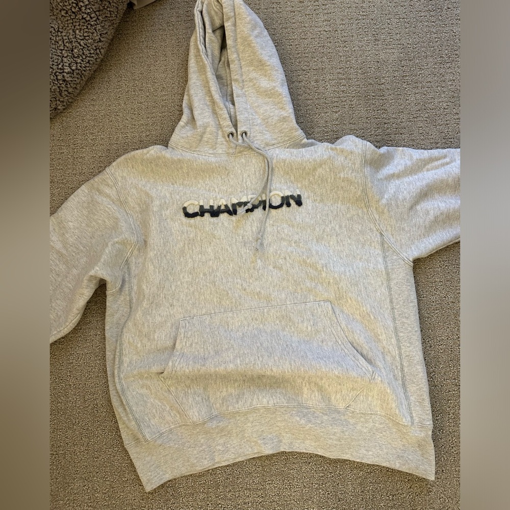 Champion Gray hoodie, large